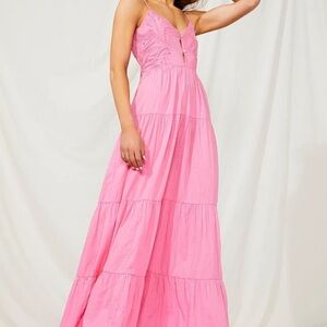 NWT CHELSEA & VIOLET alyssa Pink Maxi Dress size XL